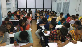 PGDMLT students attending classroom theory session – Best Paramedical Institute Gujarat