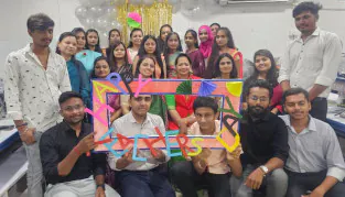 Students celebrating cultural day – Indian Institute