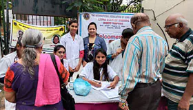 Outdoor event photo – Indian Institute student group