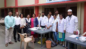 Students in lab coats – Indian Institute science department